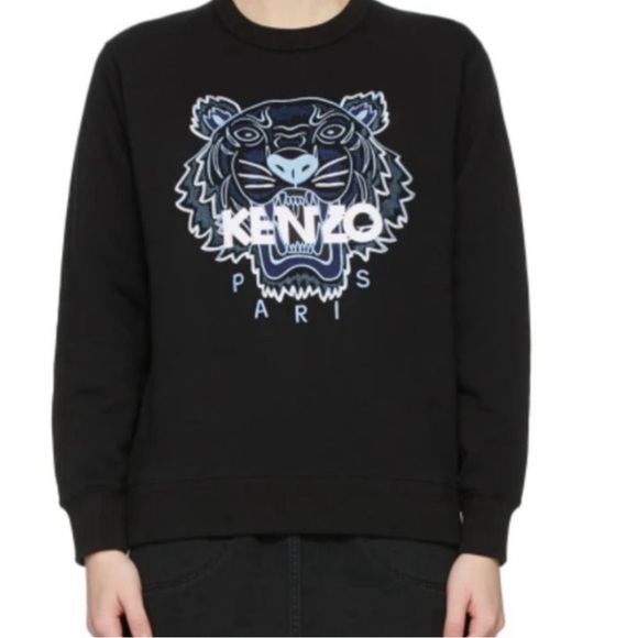 Limited edition Kenzo tiger sweater in black and blue - Picture 4 of 5